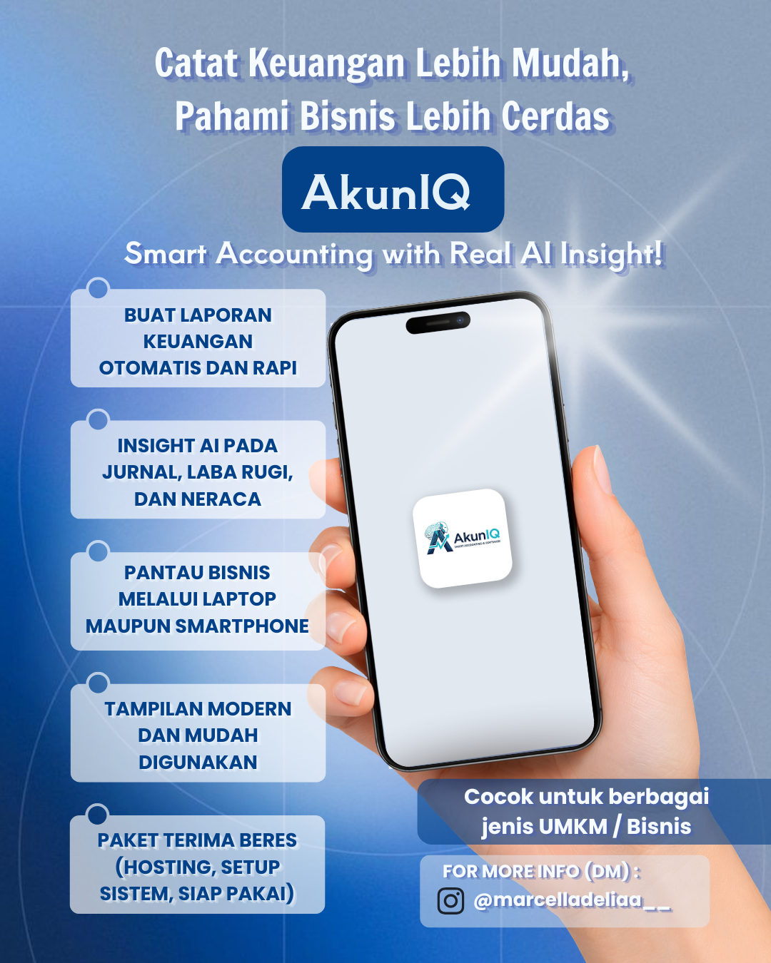 Aplikasi Akuntansi Pintar UMKM (AkunIQ) + Analisa Keuangan AI Otomatis - Paket Terima Beres (Termasuk Jasa Setup Hosting)